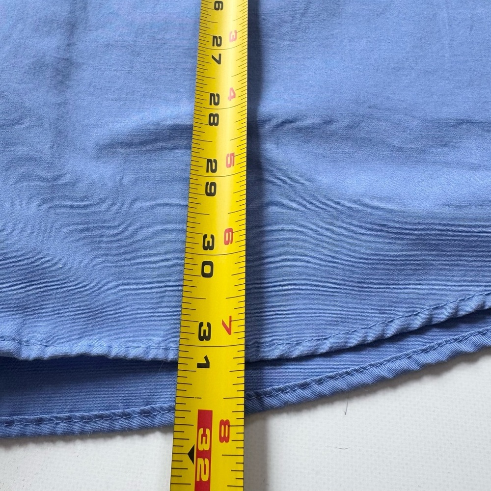Arrow Wrinkle Free Half Sleeve Blue Men's Shirt Size 16-16 1/2 Large - Picture 11 of 11